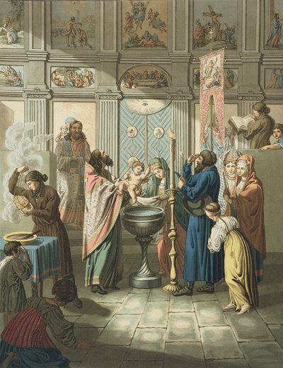 El Bautismo grabado por Gros de E. Karnejeff